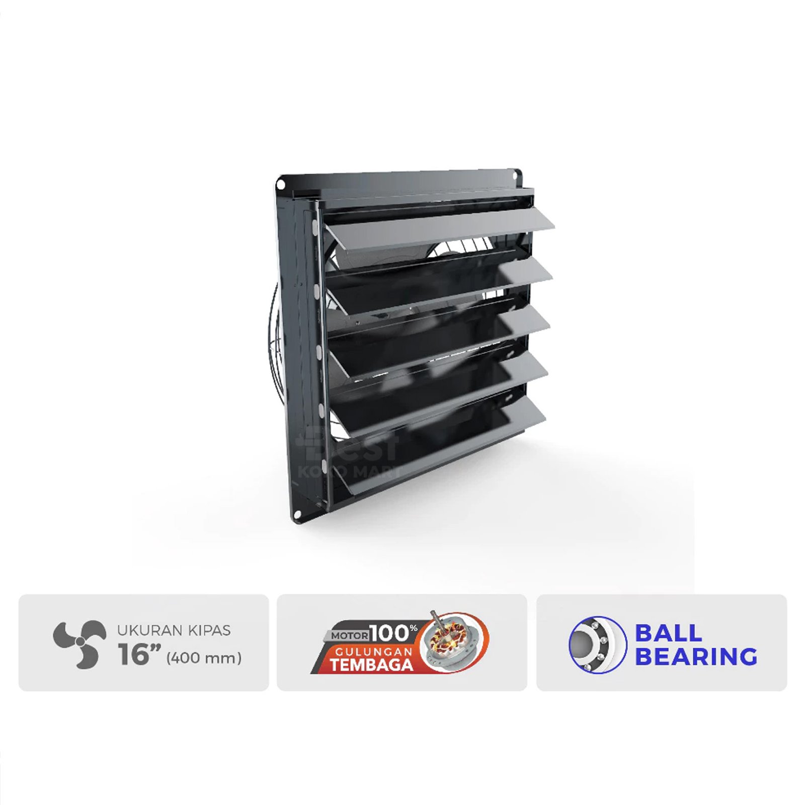 maspion ventilating exhaust fan kipas ventilasi 16 inch mv 3400 nex original garansi resmi