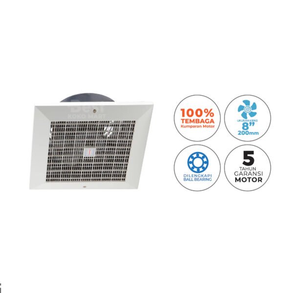 maspion ceiling exhaust fan kipas angin hexos plafon 8 inch cef 20 original garansi resmi