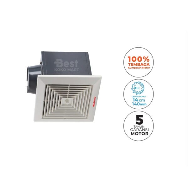 maspion ventilating exhaust fan kipas angin 140 mm mv 14 ex original garansi resmi