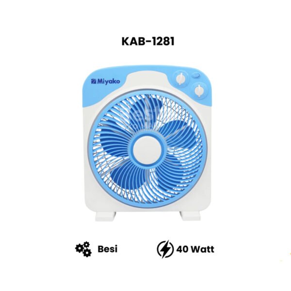 miyako fan kab 1281 kipas angin kotak box fan 12" low watt garansi resmi garansi resmi original