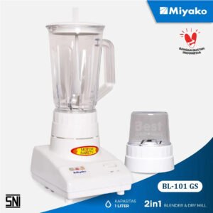 blender miyako bl101gs (kaca) putih [1l] garansi resmi original