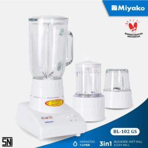 blender miyako bl102gs (kaca) putih [1l] garansi resmi original