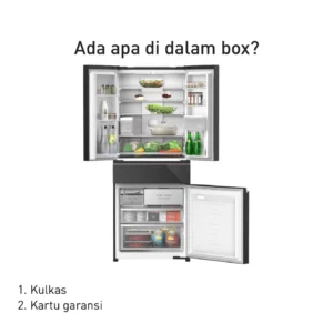 panasonic nr yw590ymms multidoor prime freeze + nanoe x dark mirror garansi resmi original