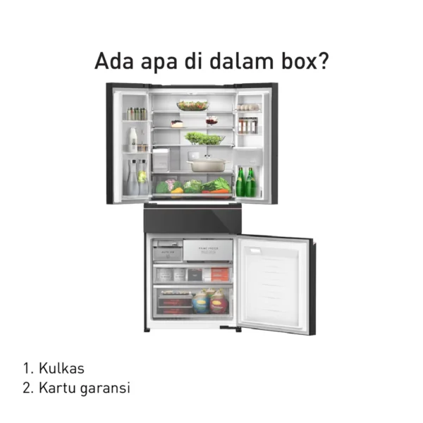 panasonic nr yw590ymms multidoor prime freeze + nanoe x dark mirror garansi resmi original