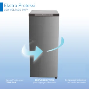 panasonic nr fz121s h no frost freezer 121l garansi resmi original