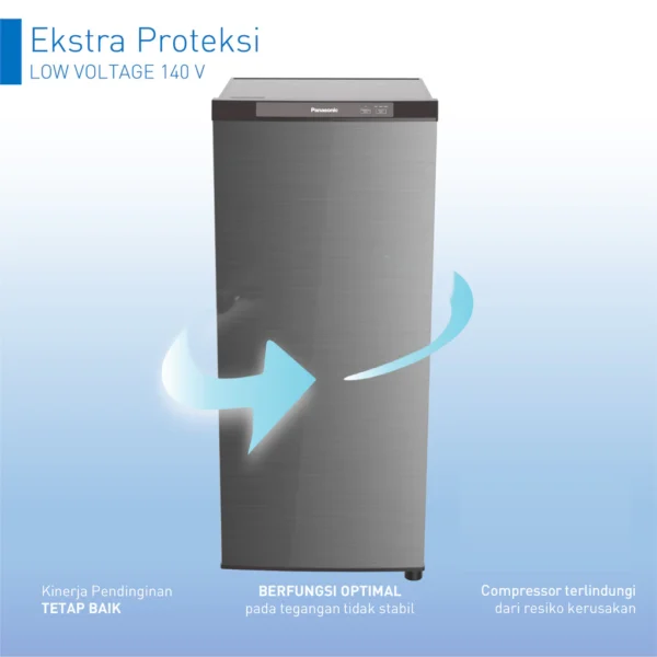 panasonic nr fz121s h no frost freezer 121l garansi resmi original