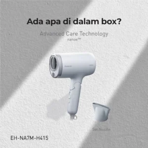 panasonic eh na7m h415 nanocare hairdryer 1600w light grey garansi resmi original