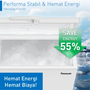 panasonic nr fc201m w chest freezer 200 liter garansi resmi original