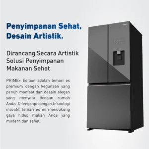 panasonic nr cw530xmms multidoor prime freeze + nanoe x dark mirror garansi resmi original