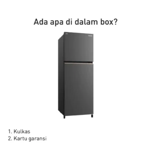 panasonic nr bb272q p kulkas 2 pintu inverter + prime fresh grey garansi resmi original