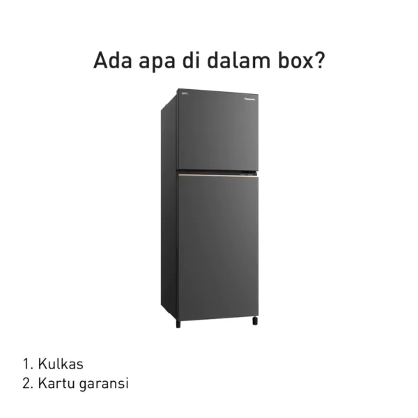 panasonic nr bb272q p kulkas 2 pintu inverter + prime fresh grey garansi resmi original