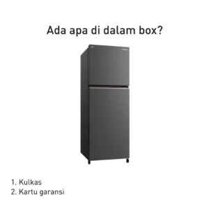 panasonic nr bb252q p kulkas 2 pintu inverter + prime fresh grey garansi resmi original