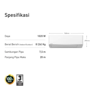panasonic cs/cu ln12akj ac standard low voltage [1.5 pk] garansi resmi original