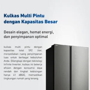 panasonic nr sc631bghd kulkas side by side infinite inverter glass garansi resmi original
