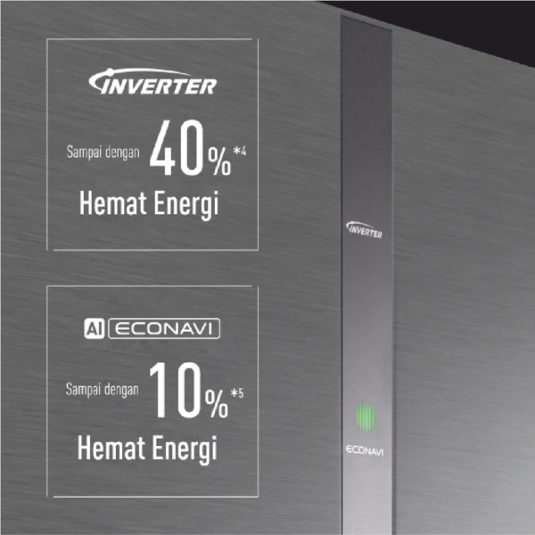 panasonic nr bx471cpkd kulkas 2 pintu inverter + prime fresh black garansi original resmi