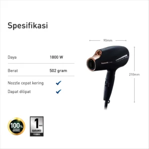 panasonic eh na98 k415 hair dryer nanoe series black garansi resmi original