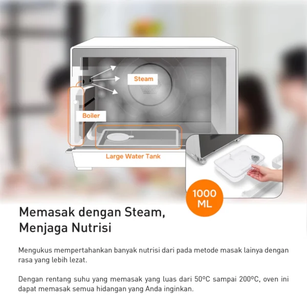 panasonic nu sc280wtte convection steam cubie oven [31 l] garansi resmi original