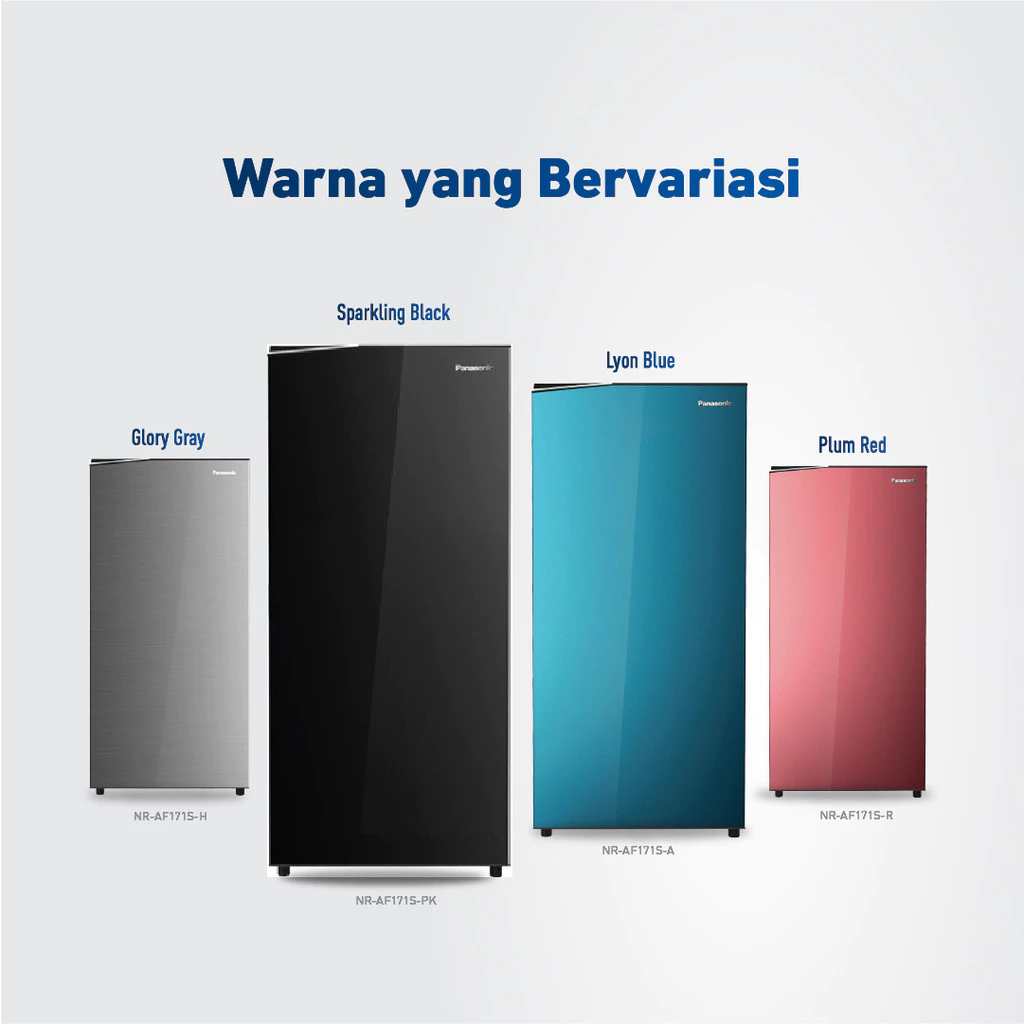 panasonic nr af191s a kulkas 1 pintu [164 l] blue garansi resmi original