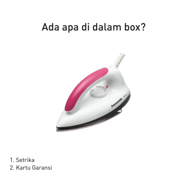 panasonic ni 317tvsr dry iron rose red garansi resmi original