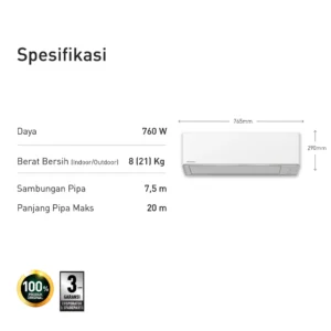 panasonic cs/cu pn9akj ac & purifier low voltage + nanoe x [1 pk] garansi resmi original