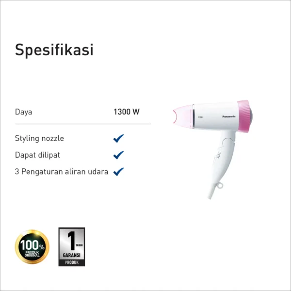 panasonic eh nd56 p415 hair dryer 3 speed selections pink garansi resmi original