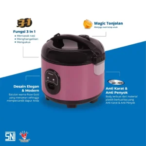 magic com miyako mcm507sbc nanoal rice cooker 1.8 liter magic warmer plus 3in1 garansi resmi original