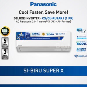 panasonic cs/cu ru9akj ac deluxe inverter nanoe x mark 2 [1 pk] garansi resmi original