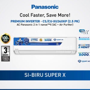 panasonic cs/cu xu24xkp ac inverter + nanoe x + wlan built in [2.5pk] garansi resmi original