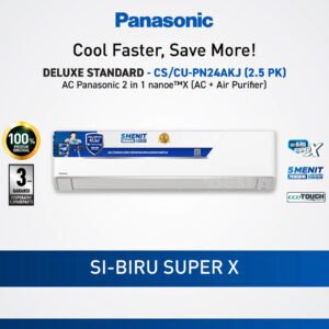 panasonic cs/cu pn24akj ac & purifier low voltage + nanoe x [2.5 pk] garansi resmi original