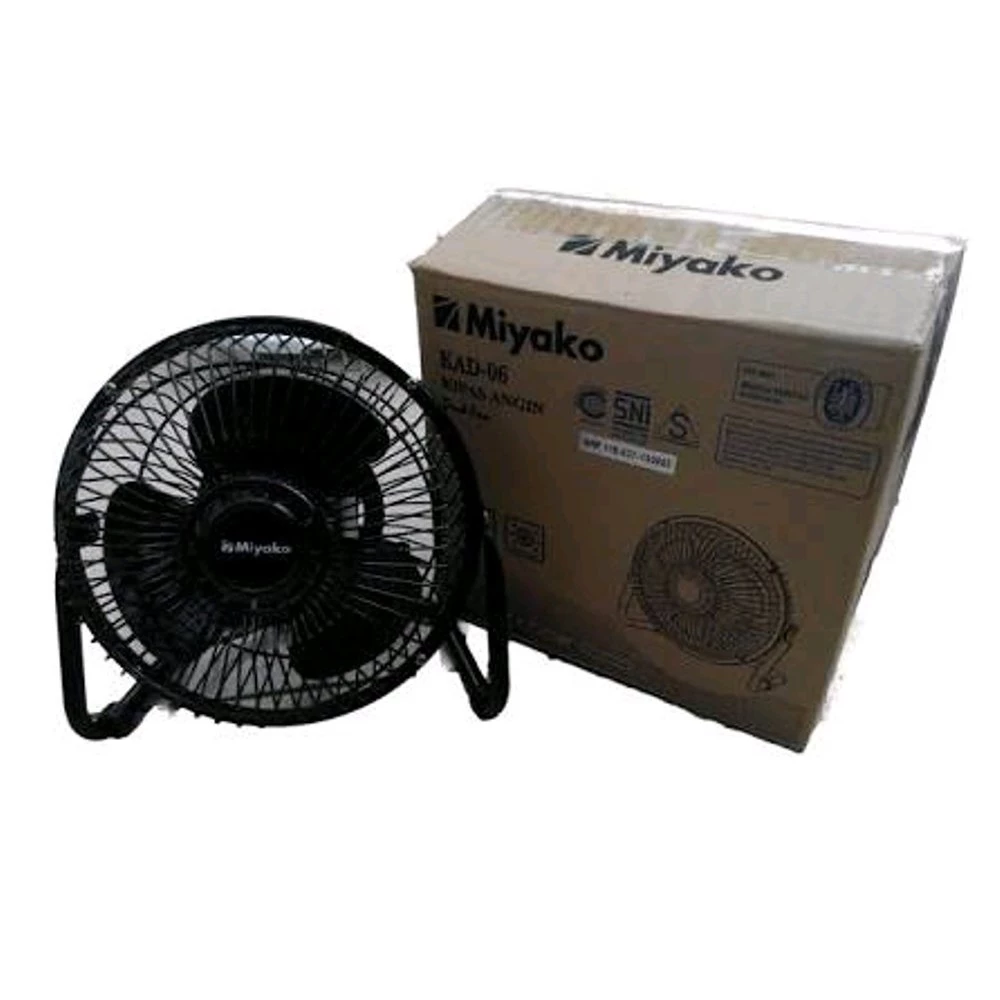 kipas angin miyako kad06 kipas meja desk fan hitam [6 inch] garansi resmi original
