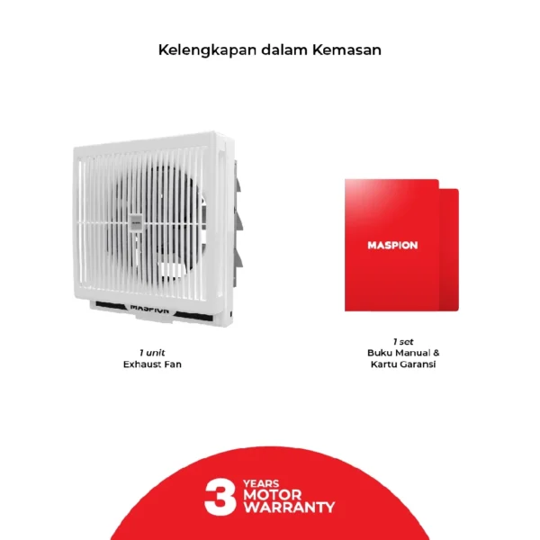 maspion ventilating exhaust fan kipas ventilasi 8 inch mv 200 nex