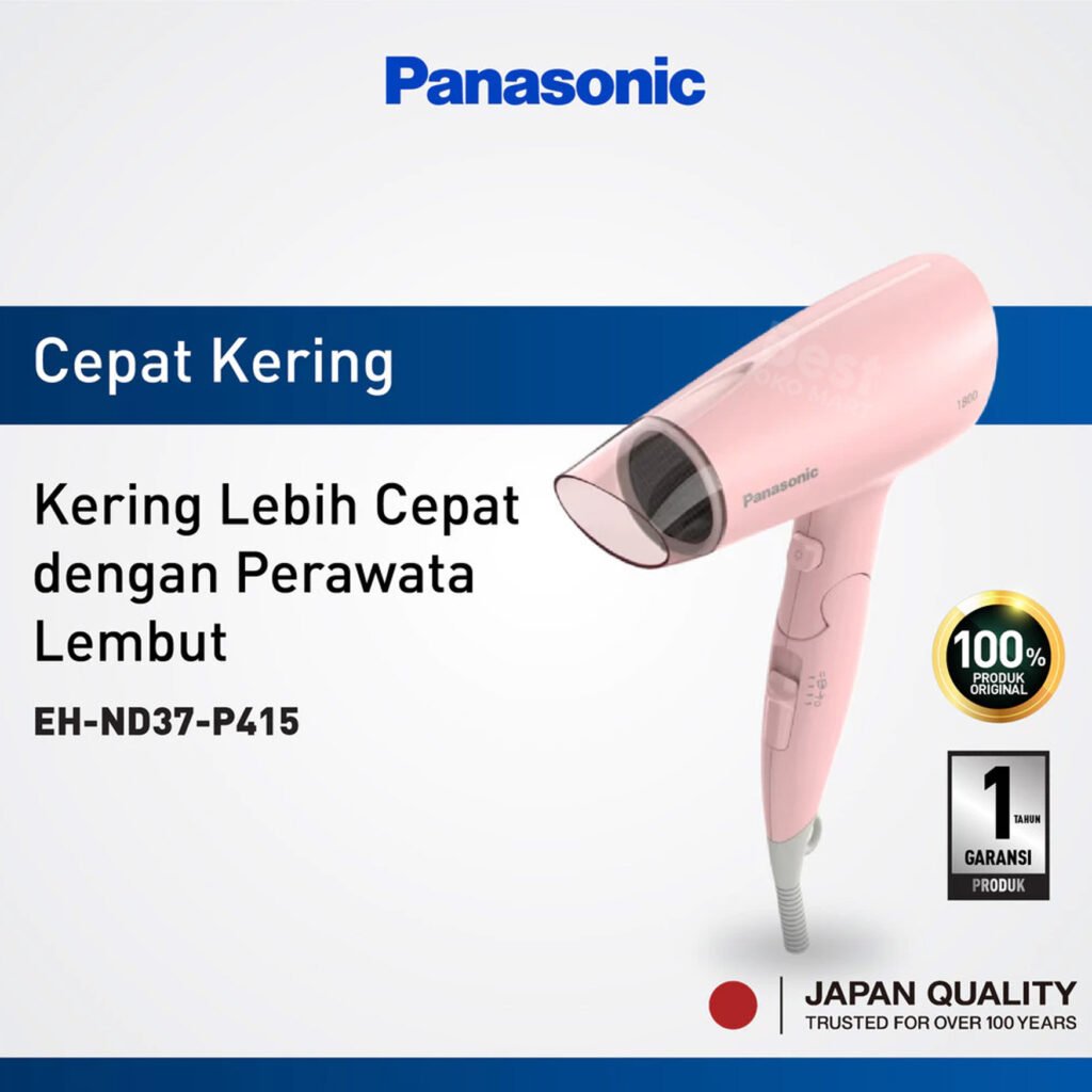 panasonic eh nd37 p415 hair dryer basic series pink garansi resmi original