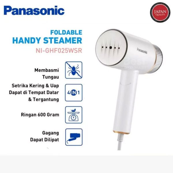 panasonic ni ghf025wsr foldable handy steamer white garansi resmi original