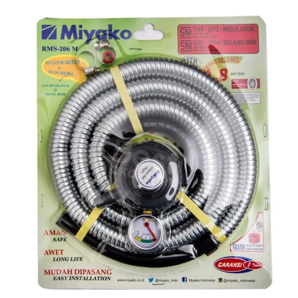 regulator selang miyako rms206m [1.8m] garansi resmi original