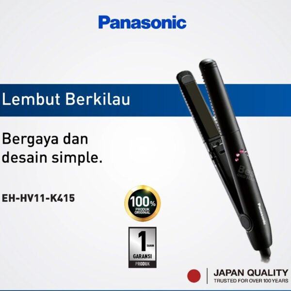 panasonic eh hv11 k415 hair straightener ceramic plate black garansi resmi original