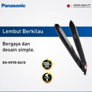 panasonic eh hv70 k415 hair straightener ceramic plate black garansi resmi original