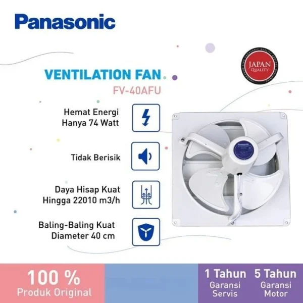 panasonic fv 40afu w kipas ventilasi / ventilating fan garansi resmi original