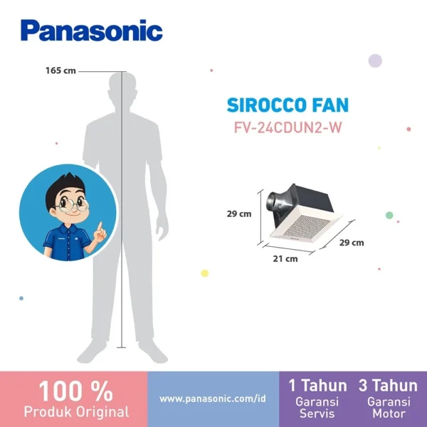 panasonic fv 24cdun2 w kipas ventilasi / ventilating fan garansi resmi original