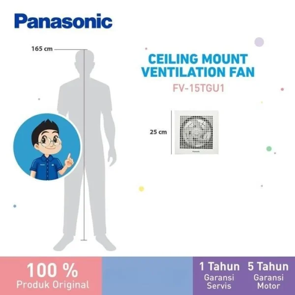 panasonic fv 15tgu1 w kipas ventilasi / ventilating fan garansi resmi original