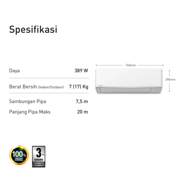 panasonic cs/cu ln5akj ac standard low voltage [0.5 pk] garansi resmi original