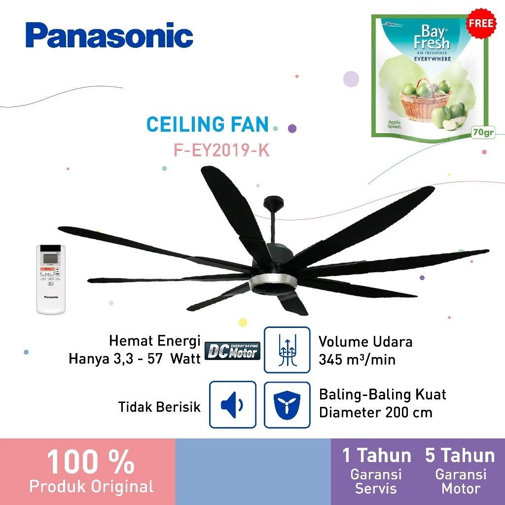 panasonic f ey2019 k ceiling fan garansi resmi original panasonic f ey2019 k ceiling fan garansi resmi original