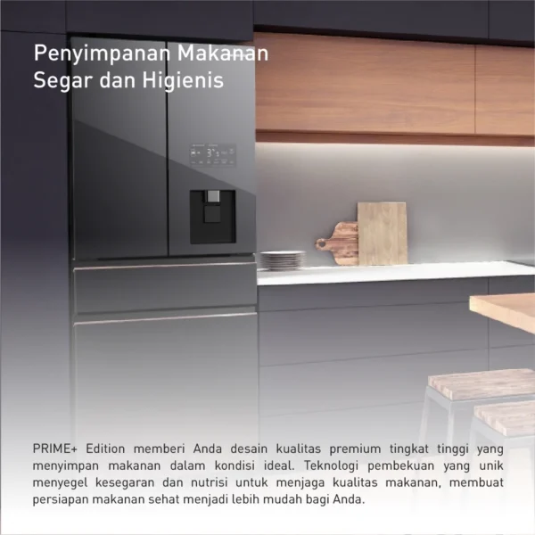 panasonic nr yw590ymms multidoor prime freeze + nanoe x dark mirror garansi resmi original