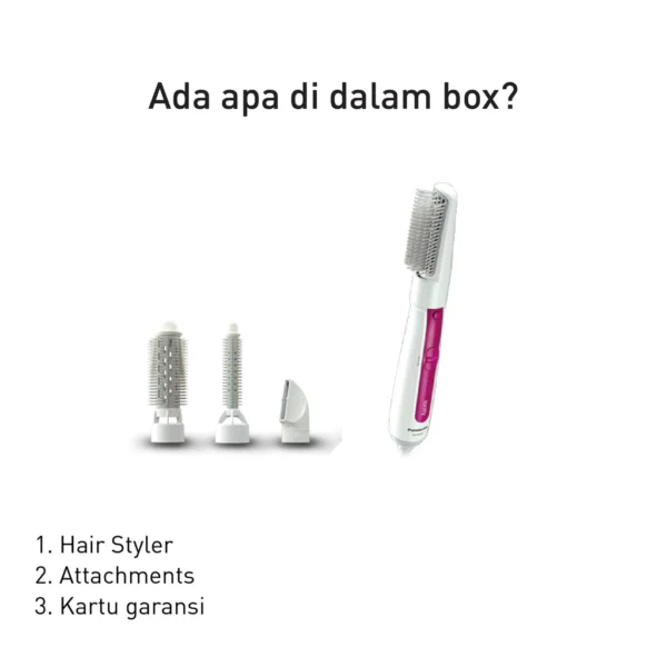 panasonic eh ke46vp415 ion styling brush + 3 attachments white garansi resmi original