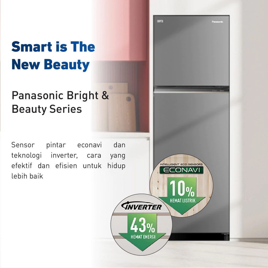 panasonic nr bb272q p kulkas 2 pintu inverter + prime fresh grey garansi resmi original panasonic nr bb272q p kulkas 2 pintu inverter + prime fresh grey garansi resmi original
