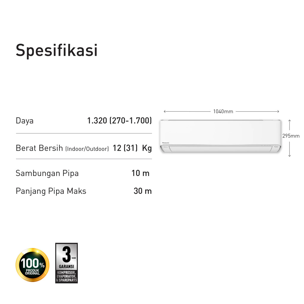Panasonic CS/CU-XU18XKP AC Inverter + Nanoe-X + WLAN Built In [2 PK] Garansi Resmi Original - Gambar 3