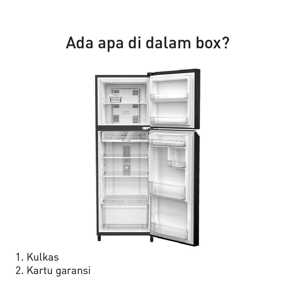panasonic nr bb201q pk kulkas 2 pintu inverter + prime fresh black garansi resmi original