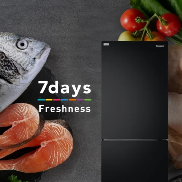 panasonic nr bx421bpkd kulkas 2 pintu inverter + prime fresh black garansi resmi original