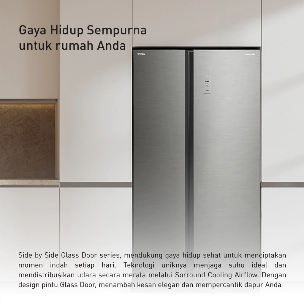 panasonic nr sc631bghd kulkas side by side infinite inverter glass garansi resmi original panasonic nr sc631bghd kulkas side by side infinite inverter glass garansi resmi original