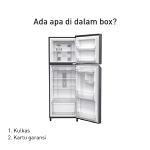panasonic nr bb220v h kulkas 2 pintu top freezer + inverter grey garansi resmi original
