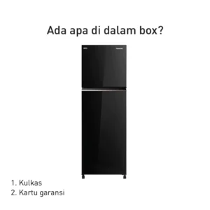 panasonic nr bb272q pk kulkas 2 pintu inverter + prime fresh black garansi resmi original
